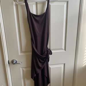 Wilfred Chocolate Brown Midi Dress